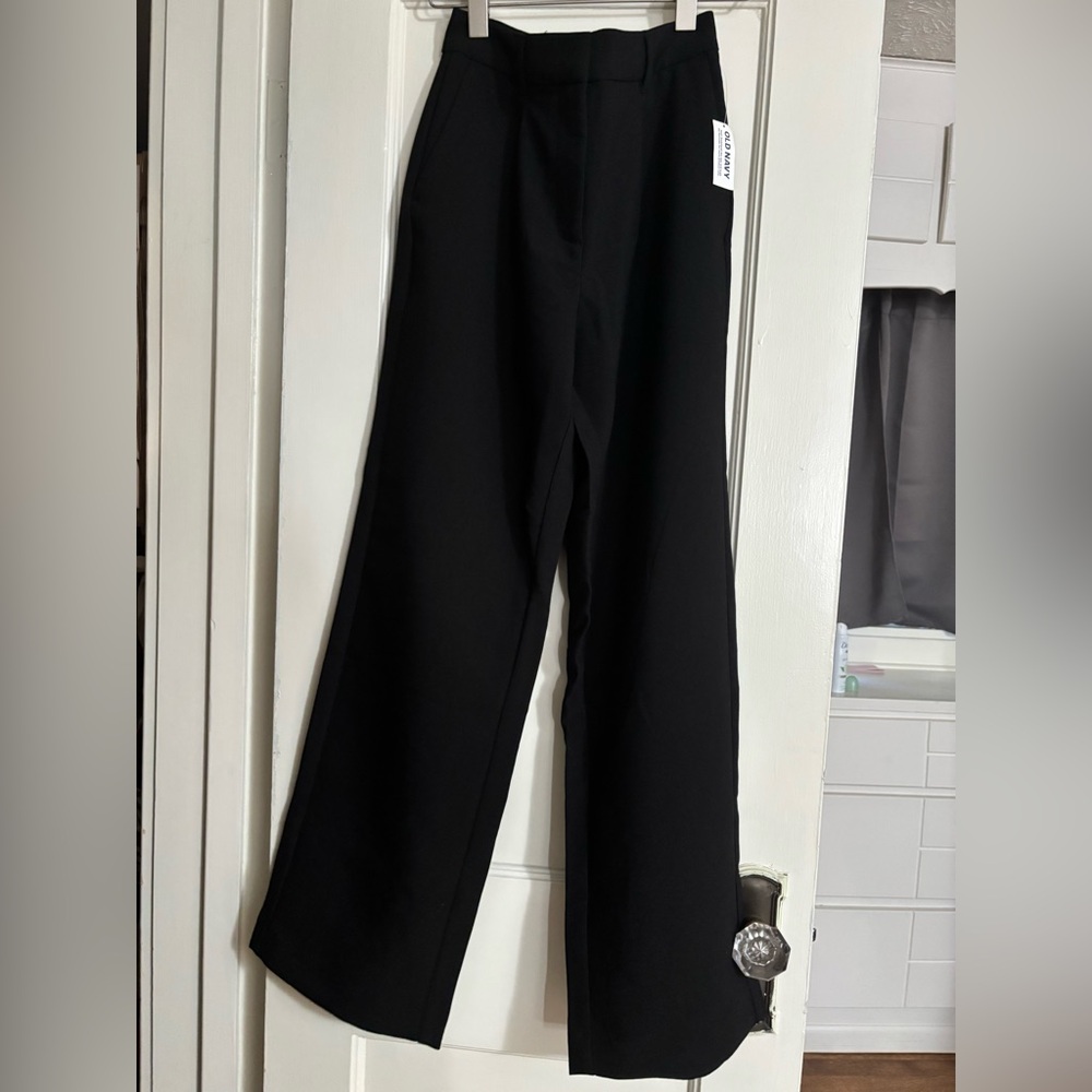 NWT Old Navy Extra High-Waisted Taylor Wide-Leg Trouser Pants Black